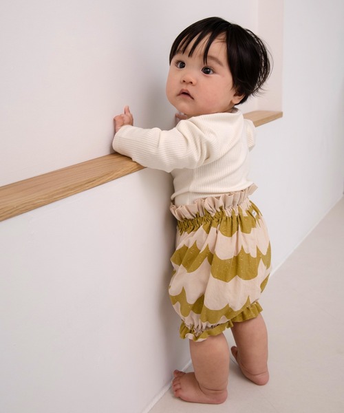 MAKE YOUR DAY（メイクユアデイ）の「なみなみ柄ベビーパンツ（その他ベビーウェア・キッズ・ブラック/イエロー・70-90cm）」の7枚目の写真