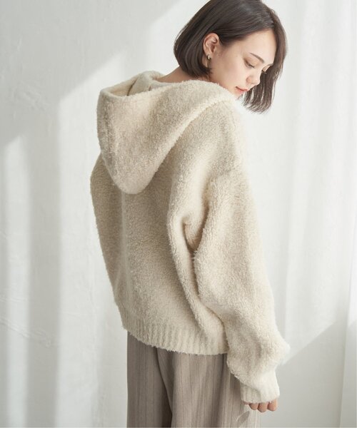 notch.(ノッチ)の「ブークレキーネックフーディニット(ニット/セーター・レディース・アイボリー/グレー・M)」の19枚目の写真