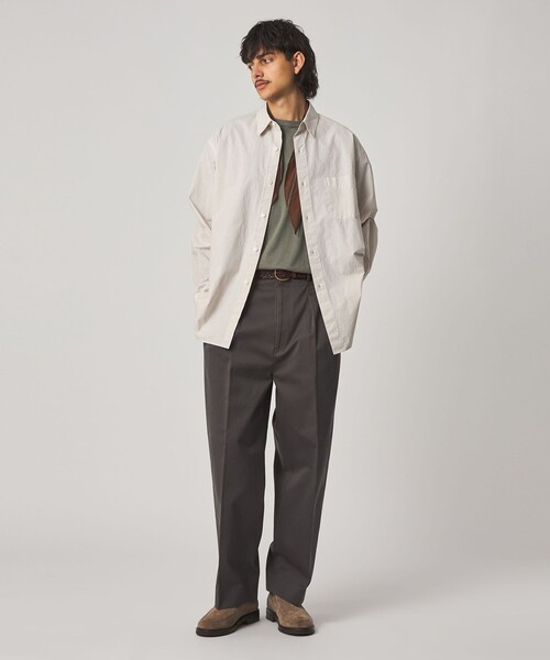 Steven Alan＞ ガーメントダイ ポプリン レギュラーカラー シャツ