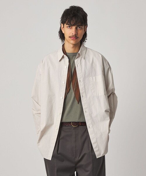 Steven Alan＞ ガーメントダイ ポプリン レギュラーカラー シャツ