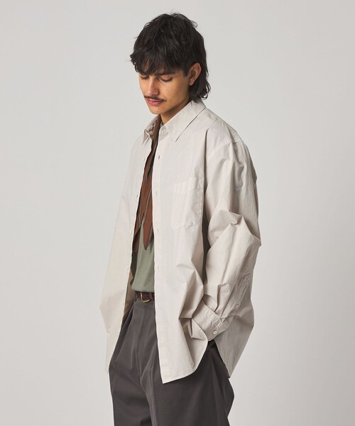 Steven Alan（スティーブンアラン）の「＜Steven Alan＞ ガーメントダイ ポプリン レギュラーカラー シャツ LOOSE（シャツ/ブラウス・メンズ・オリーブ/ナチュラル/コバルトブルー・S/M/L/XL）」の5枚目の写真