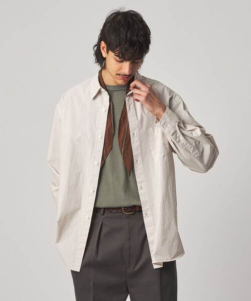 Steven Alan（スティーブンアラン）の「＜Steven Alan＞ ガーメントダイ ポプリン レギュラーカラー シャツ LOOSE（シャツ/ブラウス・メンズ・オリーブ/ナチュラル/コバルトブルー・S/M/L/XL）」の6枚目の写真