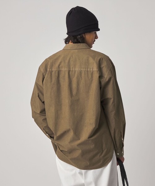 Steven Alan（スティーブンアラン）の「＜Steven Alan＞ ガーメントダイ ポプリン レギュラーカラー シャツ LOOSE（シャツ/ブラウス・メンズ・オリーブ/ナチュラル/コバルトブルー・S/M/L/XL）」の10枚目の写真