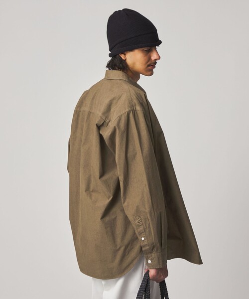 Steven Alan（スティーブンアラン）の「＜Steven Alan＞ ガーメントダイ ポプリン レギュラーカラー シャツ LOOSE（シャツ/ブラウス・メンズ・オリーブ/ナチュラル/コバルトブルー・S/M/L/XL）」の11枚目の写真