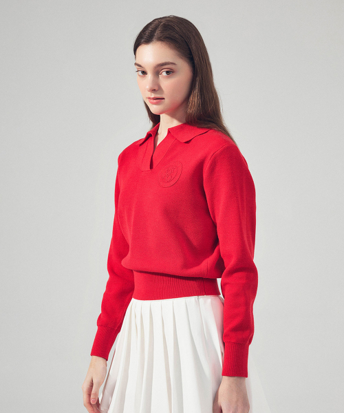 LORDLOAR（ロードロアル）の「シグニチャーカラー長袖ニットRED（ニット/セーター・レディース・その他・SMALL/MEDIUM/LARGE）」の2枚目の写真