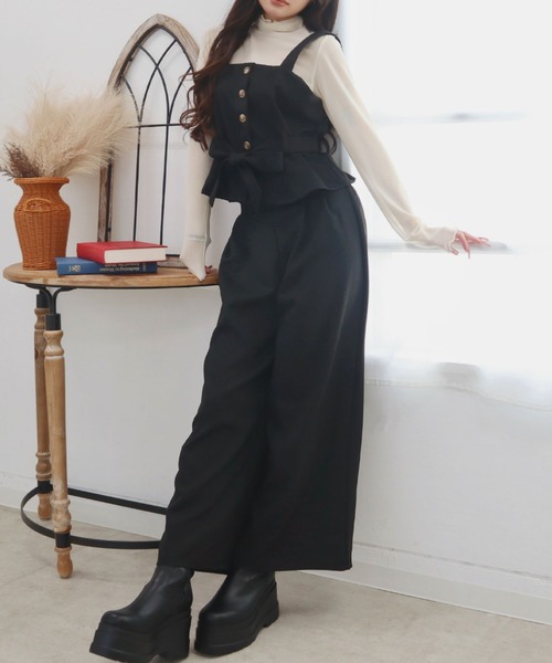 CECIL McBEE(セシルマクビー)の「ツイルビスチェセットアップ(ワンピース・レディース・ブラウン/チャコールグレー/ブラック/カーキ・MEDIUM/LARGE)」の2枚目の写真