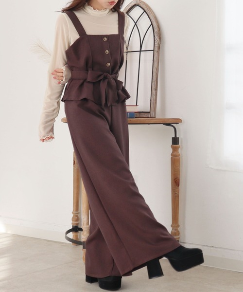 CECIL McBEE(セシルマクビー)の「ツイルビスチェセットアップ(ワンピース・レディース・ブラウン/チャコールグレー/ブラック/カーキ・MEDIUM/LARGE)」の21枚目の写真