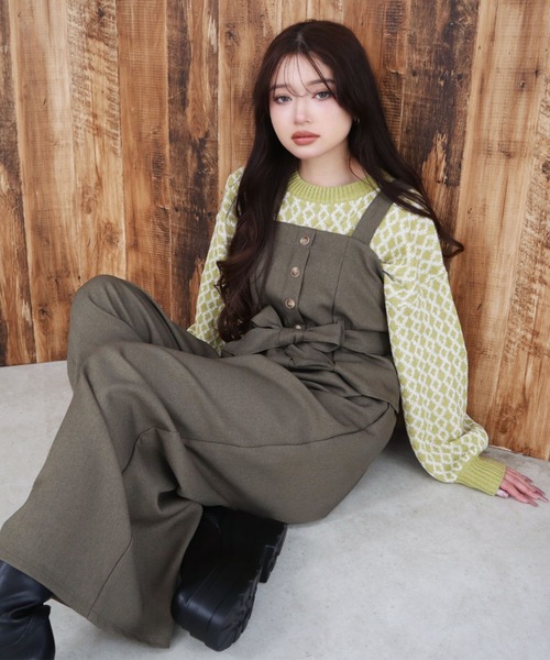 CECIL McBEE(セシルマクビー)の「ツイルビスチェセットアップ(ワンピース・レディース・ブラウン/チャコールグレー/ブラック/カーキ・MEDIUM/LARGE)」の13枚目の写真