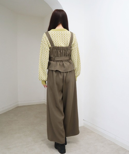 CECIL McBEE(セシルマクビー)の「ツイルビスチェセットアップ(ワンピース・レディース・ブラウン/チャコールグレー/ブラック/カーキ・MEDIUM/LARGE)」の16枚目の写真