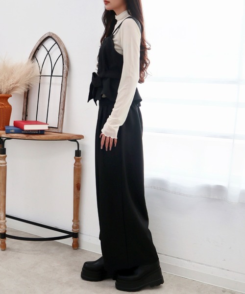 CECIL McBEE(セシルマクビー)の「ツイルビスチェセットアップ(ワンピース・レディース・ブラウン/チャコールグレー/ブラック/カーキ・MEDIUM/LARGE)」の7枚目の写真