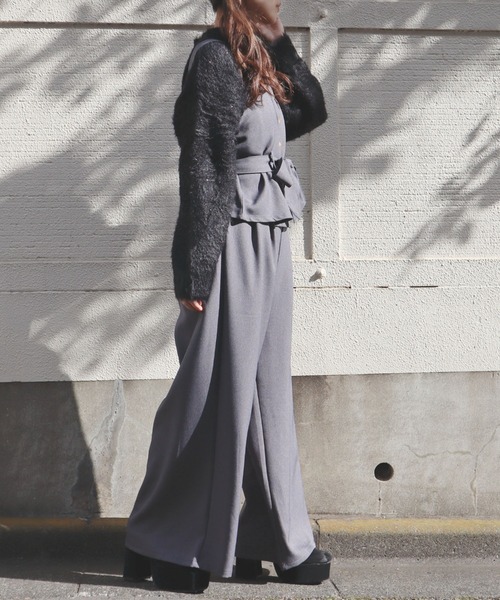 CECIL McBEE(セシルマクビー)の「ツイルビスチェセットアップ(ワンピース・レディース・ブラウン/チャコールグレー/ブラック/カーキ・MEDIUM/LARGE)」の11枚目の写真