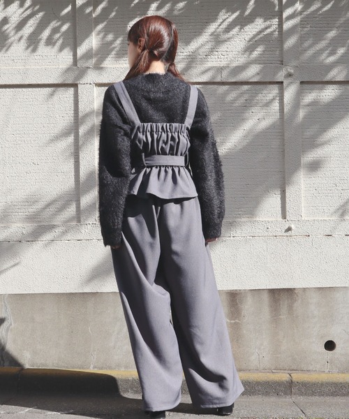 CECIL McBEE(セシルマクビー)の「ツイルビスチェセットアップ(ワンピース・レディース・ブラウン/チャコールグレー/ブラック/カーキ・MEDIUM/LARGE)」の12枚目の写真