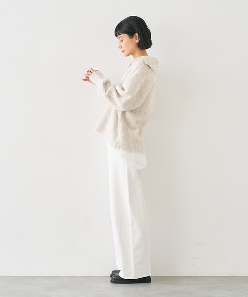 collex（コレックス）の「ヘアリースキッパープルオーバー（ニット/セーター・レディース・ブルー/アイボリー・フリー）」の4枚目の写真