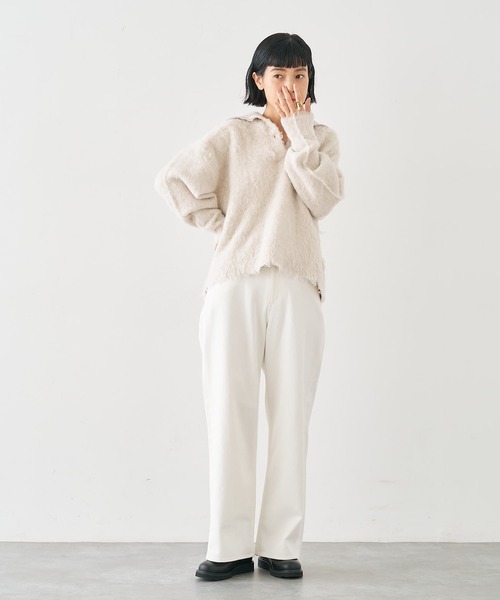 collex（コレックス）の「ヘアリースキッパープルオーバー（ニット/セーター・レディース・ブルー/アイボリー・フリー）」の6枚目の写真