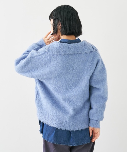 collex（コレックス）の「ヘアリースキッパープルオーバー（ニット/セーター・レディース・ブルー/アイボリー・フリー）」の12枚目の写真