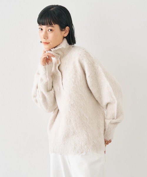 collex（コレックス）の「ヘアリースキッパープルオーバー（ニット/セーター・レディース・ブルー/アイボリー・フリー）」の18枚目の写真