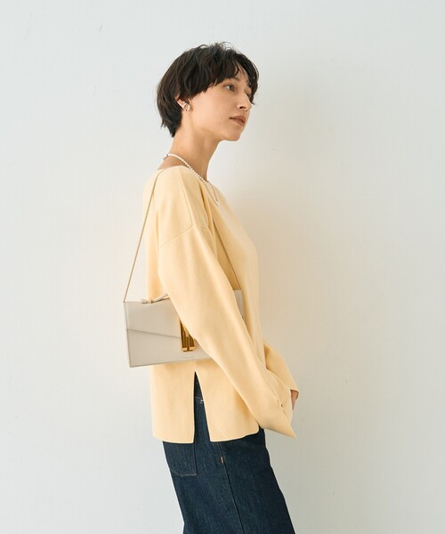 Rouge vif Anna(ルージュヴィフアンナ)の「スムーススリットニットプルオーバー(ニット/セーター・レディース・サックスブルー/グレー/イエロー・フリー)」の8枚目の写真