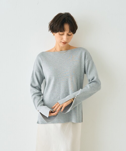 Rouge vif Anna(ルージュヴィフアンナ)の「スムーススリットニットプルオーバー(ニット/セーター・レディース・サックスブルー/グレー/イエロー・フリー)」の10枚目の写真