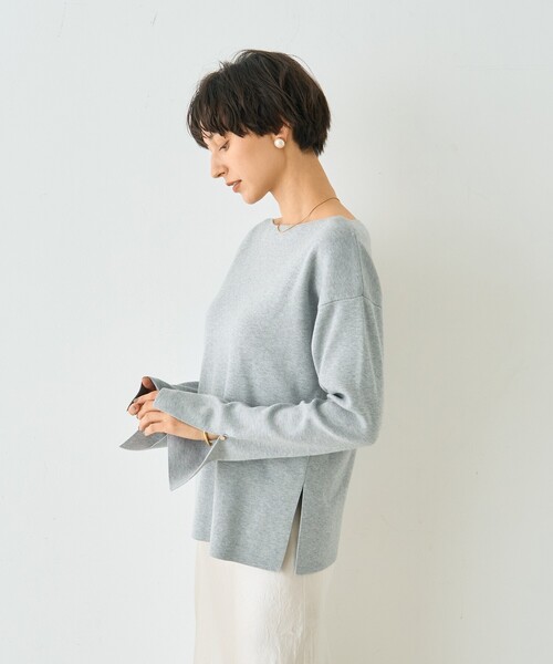 Rouge vif Anna(ルージュヴィフアンナ)の「スムーススリットニットプルオーバー(ニット/セーター・レディース・サックスブルー/グレー/イエロー・フリー)」の15枚目の写真