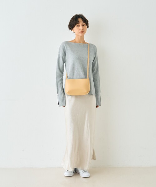 Rouge vif Anna(ルージュヴィフアンナ)の「スムーススリットニットプルオーバー/春服/オフィスカジュアル(ニット/セーター・レディース・サックスブルー/グレー/イエロー・フリー)」の5枚目の写真