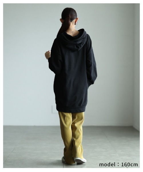 Sawa a la mode(サワアラモード)の「ビッグシルエットフーディートップス(パーカー・レディース・ブラック・FREE)」の18枚目の写真
