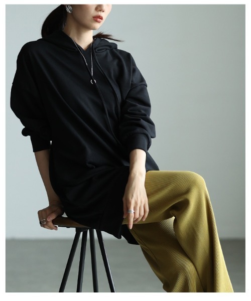Sawa a la mode(サワアラモード)の「ビッグシルエットフーディートップス(パーカー・レディース・ブラック・FREE)」の20枚目の写真