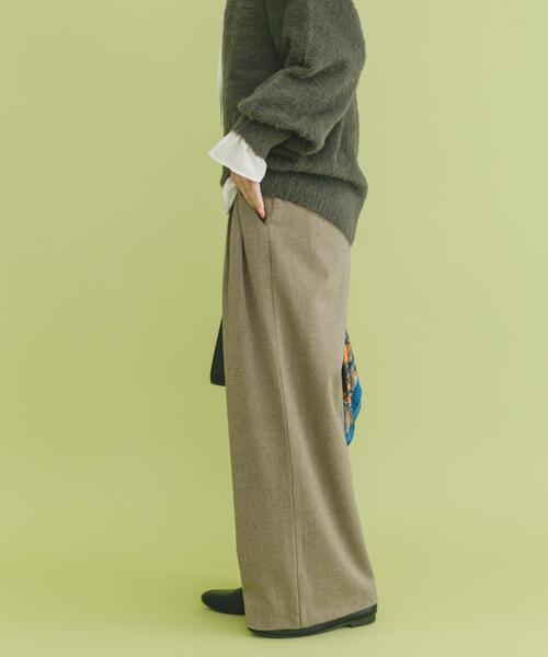 ITEMS URBANRESEARCH（アイテムズ アーバンリサーチ）の「ウールライクイージーパンツ（その他パンツ・レディース・ベージュ/チャコールグレー・FREE）」の13枚目の写真