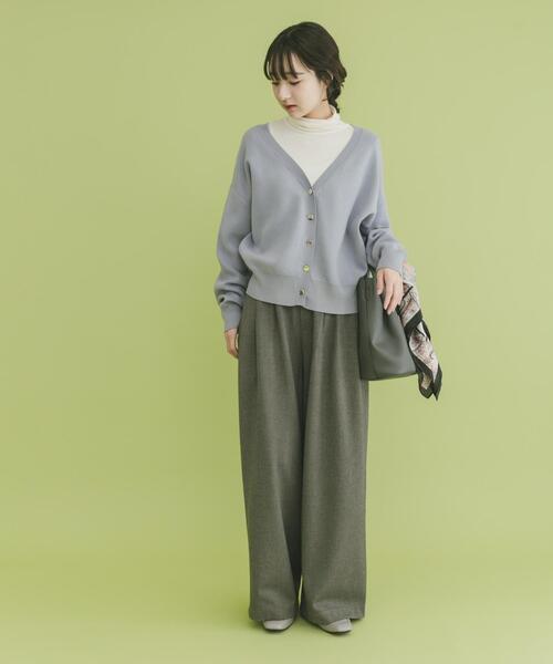 ITEMS URBANRESEARCH（アイテムズ アーバンリサーチ）の「ウールライクイージーパンツ（その他パンツ・レディース・ベージュ/チャコールグレー・FREE）」の8枚目の写真