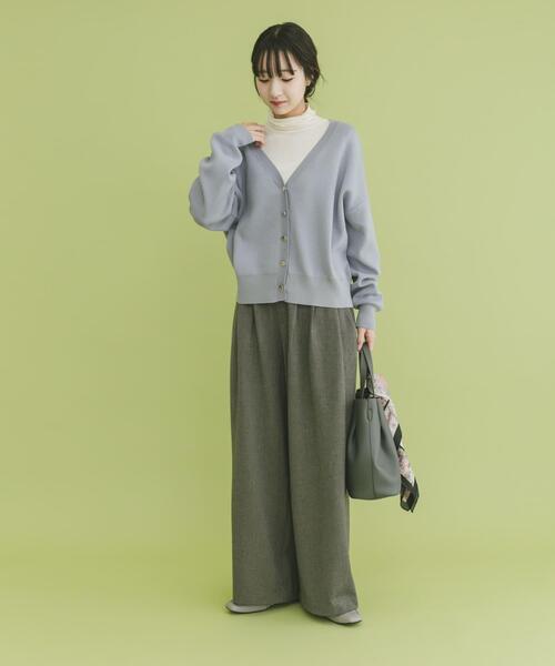 ITEMS URBANRESEARCH（アイテムズ アーバンリサーチ）の「ウールライクイージーパンツ（その他パンツ・レディース・ベージュ/チャコールグレー・FREE）」の22枚目の写真