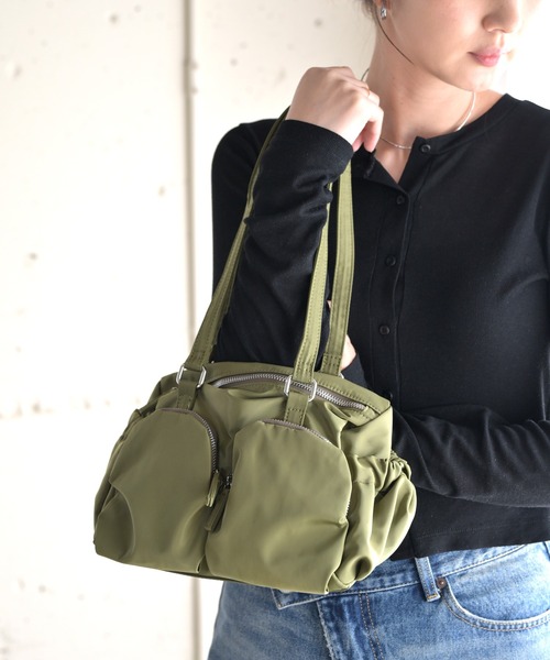 enlit(エンリット)の「【 enlit / エンリット 】 ダブルポケット ショルダーバッグ(ショルダーバッグ・レディース・アイボリー/ブラック/カーキ・FREE)」の16枚目の写真