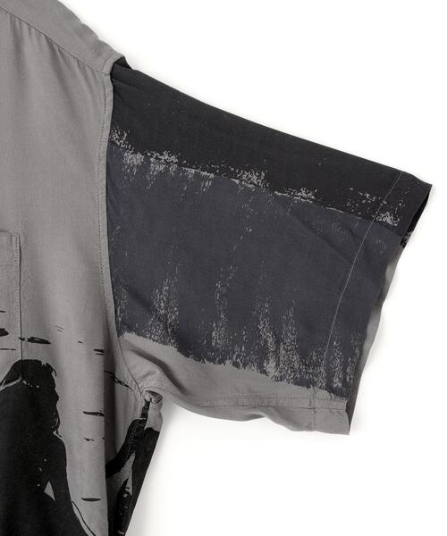 Schott(ショット)の「Schott/ショット/BEACH GIRLS RAYON SHIRT/ビーチガール レーヨンシャツ(シャツ/ブラウス・メンズ・チャコールグレー/イエロー・M/L/XL/2XL)」の8枚目の写真