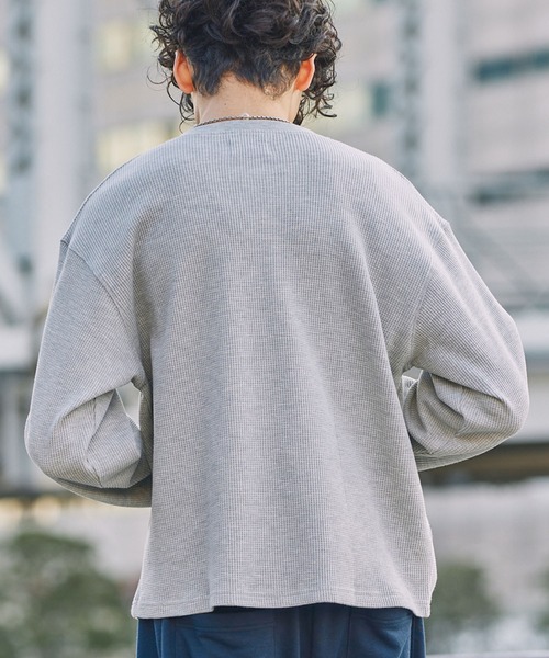 【最終価格】新品/人気/淡いグレードット　アイボリーベースベニワレンNo.705 PENNEYS/ぺニーズ 別注 THE FOX ロゴ ワンポイント刺繍 オーバーサイズ