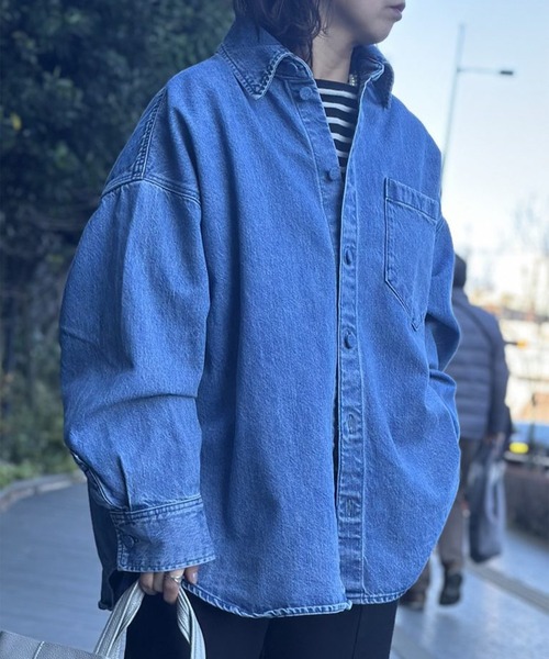 Scrap Book（スクラップブック）の「【upper hights】THE MORGAN（シャツ/ブラウス・レディース・ブルー・1）」の5枚目の写真