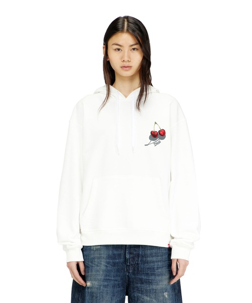 DIESEL(ディーゼル)の「メンズ パーカー SV-S-NORM-HOOD-CHER(パーカー・メンズ・ホワイト系その他/ブラック系その他・MEDIUM/SMALL/LARGE/X-LARGE)」の5枚目の写真