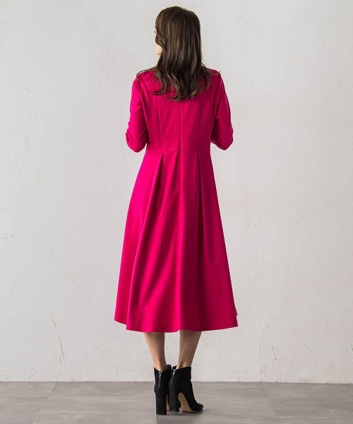 Viaggio Blu（ビアッジョブルー）の「【WEB限定カラーあり/新色追加】ルミナリー圧縮スムースワンピース（ワンピース・レディース・ピンク・M）」の17枚目の写真