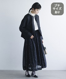 studio CLIP | 《natural by clip》フレンチリネンジャケット×スカート[プチサイズあり](スーツセット)