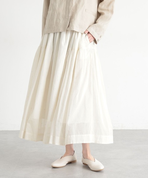 studio CLIP（スタディオクリップ）の「《natural by clip》フレンチリネンジャケット×スカート[プチサイズあり]（スーツセット・レディース・ブラック/ベージュ・FREE/PF）」の22枚目の写真