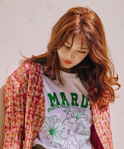 Mardi Mercredi（マルディメクルディ）の「【紗栄子 コラボ】TSHIRT