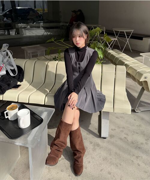 HYBERNAT(ハイバーナット)の「プリーツスカートスリムベストワンピースグレー(ワンピース・レディース・その他・SMALL/MEDIUM/LARGE)」の17枚目の写真
