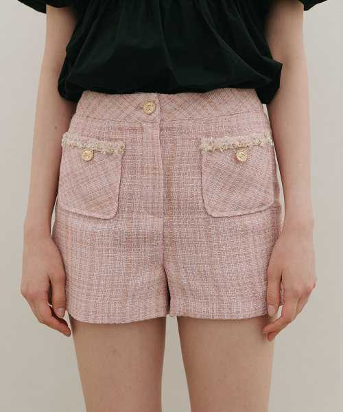 320SHOWROOM(320ショールーム)の「Tape Trimming Tweed Shorts Pink(その他パンツ・レディース・その他・SMALL/MEDIUM)」の2枚目の写真