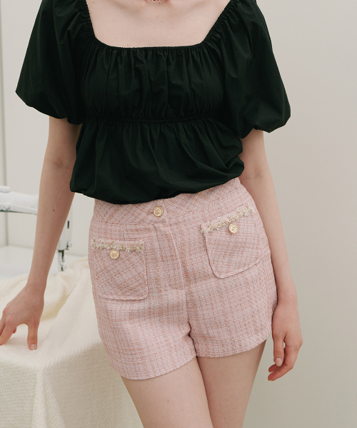 320SHOWROOM(320ショールーム)の「Tape Trimming Tweed Shorts Pink(その他パンツ・レディース・その他・SMALL/MEDIUM)」の4枚目の写真