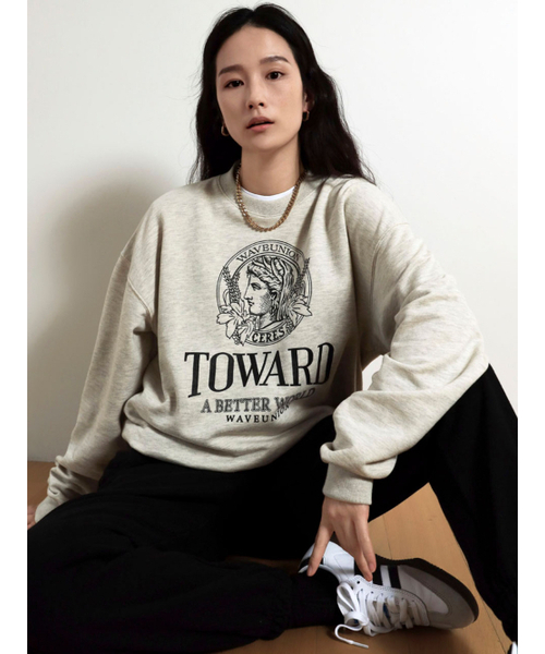 WAVE UNION（ウェーブユニオン）の「Toward Sweatshirt heather oatmeal（スウェット・レディース・その他・1/2）」の2枚目の写真