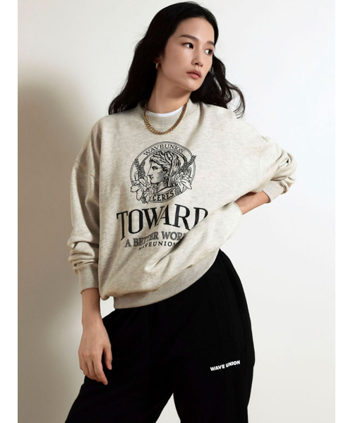 WAVE UNION（ウェーブユニオン）の「Toward Sweatshirt heather oatmeal（スウェット・レディース・その他・1/2）」の3枚目の写真
