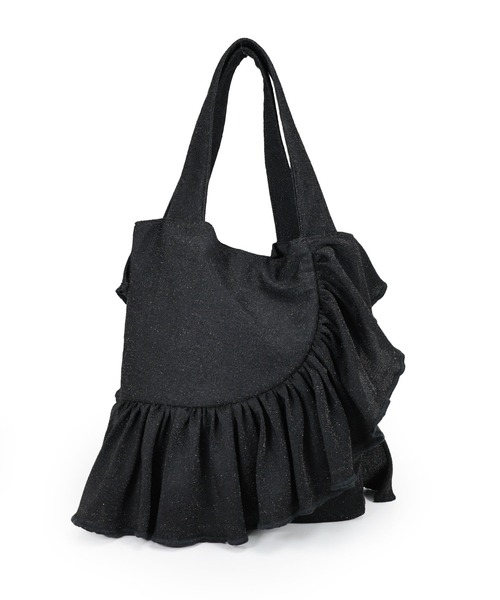 T・S・L（ティーエスエル）の「ラメフリルトートバッグ（トートバッグ・レディース・シルバー/ブラック/ライトベージュ・FREE）」の10枚目の写真