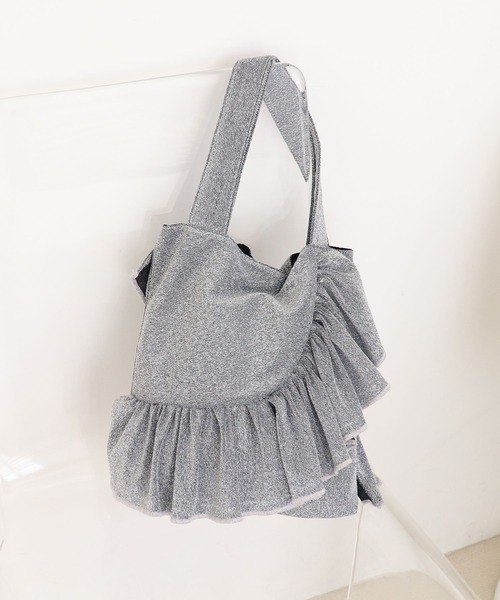 T・S・L（ティーエスエル）の「ラメフリルトートバッグ（トートバッグ・レディース・シルバー/ブラック/ライトベージュ・FREE）」の20枚目の写真