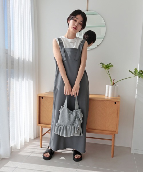 T・S・L（ティーエスエル）の「ラメフリルトートバッグ（トートバッグ・レディース・シルバー/ブラック/ライトベージュ・FREE）」の19枚目の写真