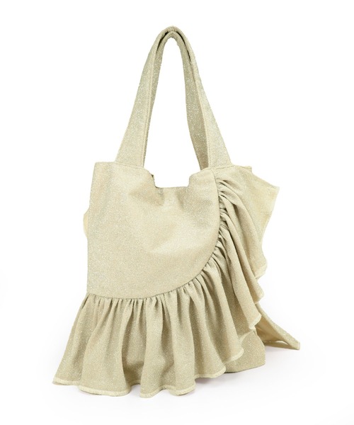 T・S・L（ティーエスエル）の「ラメフリルトートバッグ（トートバッグ・レディース・シルバー/ブラック/ライトベージュ・FREE）」の11枚目の写真