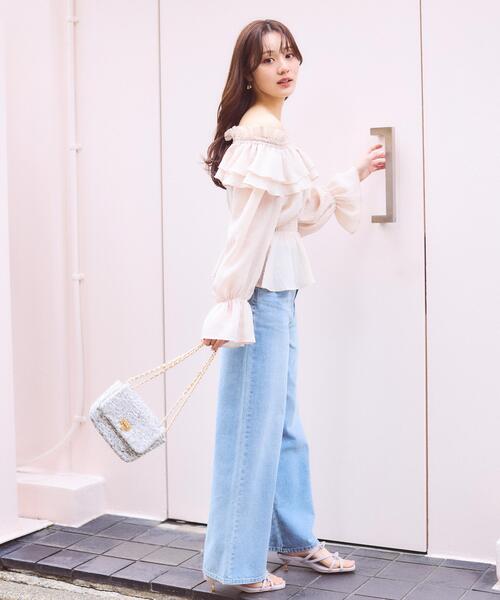 a/mie（アミー）の「＜ａ＞ワイドデニム / 1216139200（デニムパンツ・レディース・ブルー/ネイビー・SMALL/MEDIUM/P/S/PSS）」の17枚目の写真