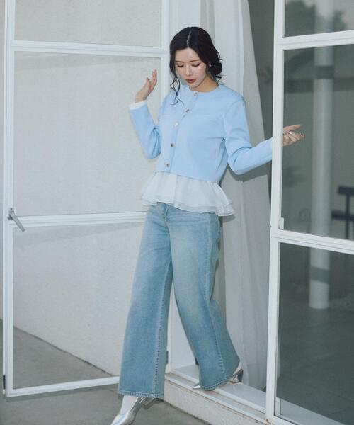 a/mie（アミー）の「＜ａ＞ワイドデニム / 1216139200（デニムパンツ・レディース・ブルー/ネイビー・SMALL/MEDIUM/P/S/PSS）」の18枚目の写真