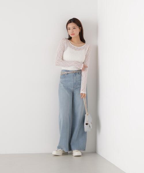 a/mie（アミー）の「＜ａ＞ワイドデニム / 1216139200（デニムパンツ・レディース・ブルー/ネイビー・SMALL/MEDIUM/P/S/PSS）」の22枚目の写真